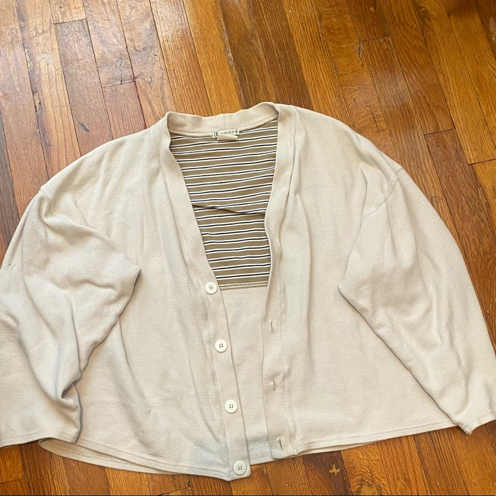 Tan/cream colored cardigan